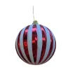Red and silver striped Christmas ball decorations, festive atmosphere hanging ornaments Item Picture